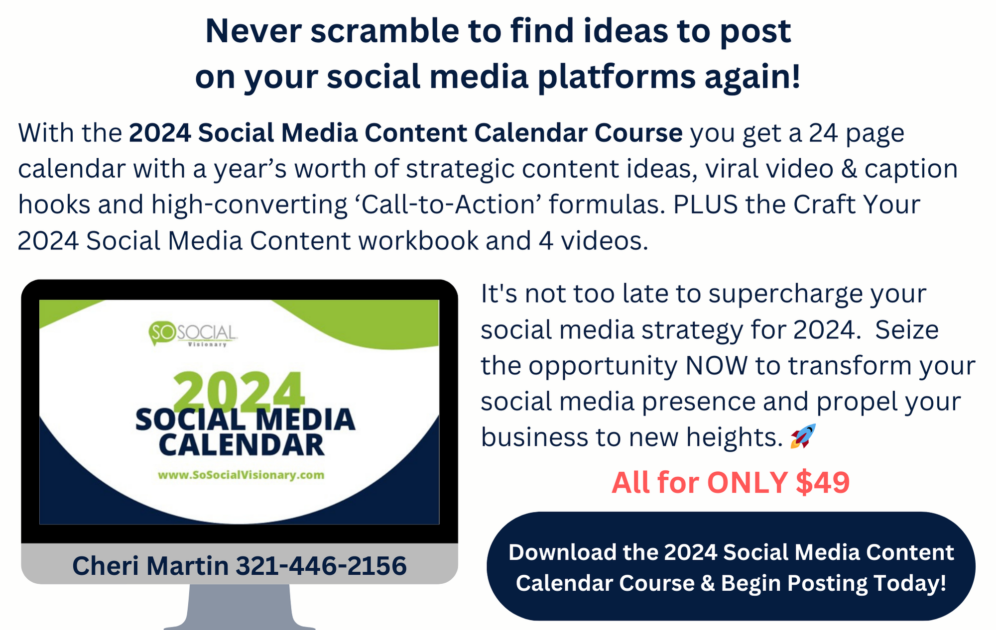 2024 Social Media Content Calendar Course